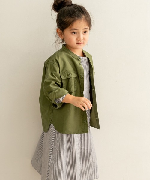 URBAN RESEARCH DOORS（アーバンリサーチドアーズ）の「『親子リンク』コットンミリタリーシャツジャケット(KIDS)（その他アウター・キッズ・カーキ・120/105/135）」の4枚目の写真