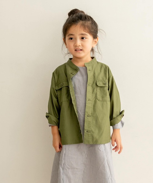 URBAN RESEARCH DOORS（アーバンリサーチドアーズ）の「『親子リンク』コットンミリタリーシャツジャケット(KIDS)（その他アウター・キッズ・カーキ・120/105/135）」の5枚目の写真