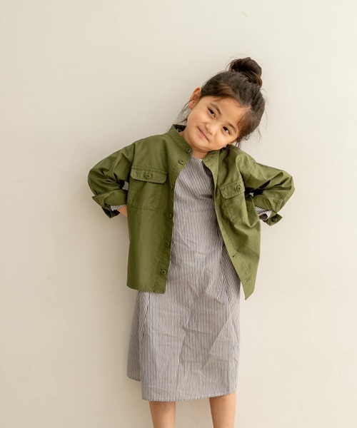 URBAN RESEARCH DOORS（アーバンリサーチドアーズ）の「『親子リンク』コットンミリタリーシャツジャケット(KIDS)（その他アウター・キッズ・カーキ・120/105/135）」の6枚目の写真
