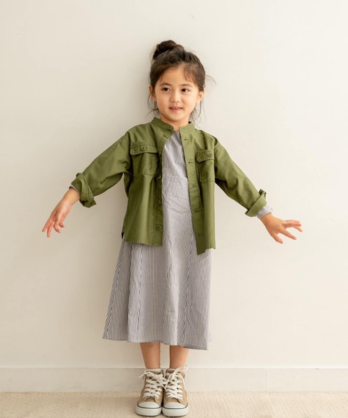 URBAN RESEARCH DOORS（アーバンリサーチドアーズ）の「『親子リンク』コットンミリタリーシャツジャケット(KIDS)（その他アウター・キッズ・カーキ・120/105/135）」の8枚目の写真