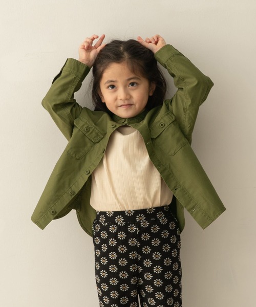 URBAN RESEARCH DOORS（アーバンリサーチドアーズ）の「『親子リンク』コットンミリタリーシャツジャケット(KIDS)（その他アウター・キッズ・カーキ・120/105/135）」の9枚目の写真