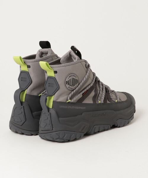 PALLADIUM（パラディウム）の「PALLADIUM/パラディウム OFF GRID CROSS WP+/オフグリッド クロス ウォータープルーフ+（スニーカー・メンズ・グレー/ブラック/フレッシュイエロー・26cm/26.5cm/27.5cm/28cm/25.5cm/27cm）」の4枚目の写真