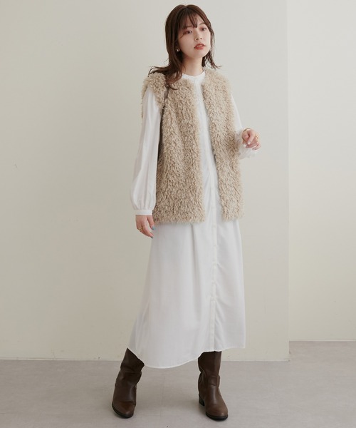 natural couture(ナチュラルクチュール)の「オケージョン対応 ビンテージモチーフレース切替ワンピース(ワンピース・レディース・ブラック/オフホワイト/カーキ・FREE/LARGE)」の10枚目の写真