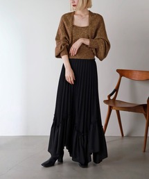 UNFIELD | 【2022A/W New Arrival】プリーツイレヘムスカート(スカート)