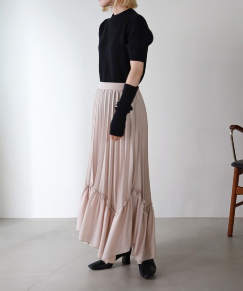 UNFIELD（アンフィールド）の「【UNFIELD】プリーツイレヘムスカート（スカート・レディース・アイボリー/ブラック・FREE）」の22枚目の写真