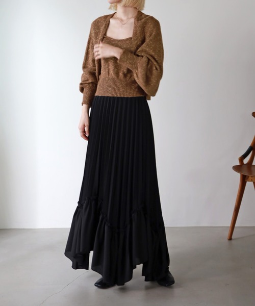 UNFIELD（アンフィールド）の「【UNFIELD】プリーツイレヘムスカート（スカート・レディース・アイボリー/ブラック・FREE）」の20枚目の写真
