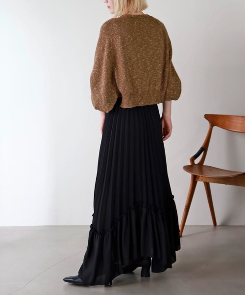 UNFIELD（アンフィールド）の「【UNFIELD】プリーツイレヘムスカート（スカート・レディース・アイボリー/ブラック・FREE）」の21枚目の写真