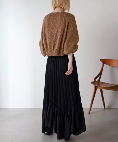 UNFIELD（アンフィールド）の「【UNFIELD】プリーツイレヘムスカート（スカート・レディース・アイボリー/ブラック・FREE）」の18枚目の写真