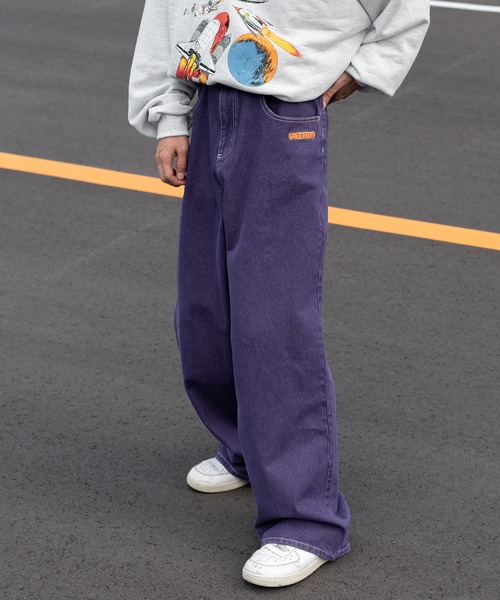 Perushu(ペルーシュ)の「ケミカルウォッシュカラーデニム(デニムパンツ・メンズ・ダークブラウン/パープル/カーキ/イエロー・SMALL/MEDIUM/LARGE)」の16枚目の写真