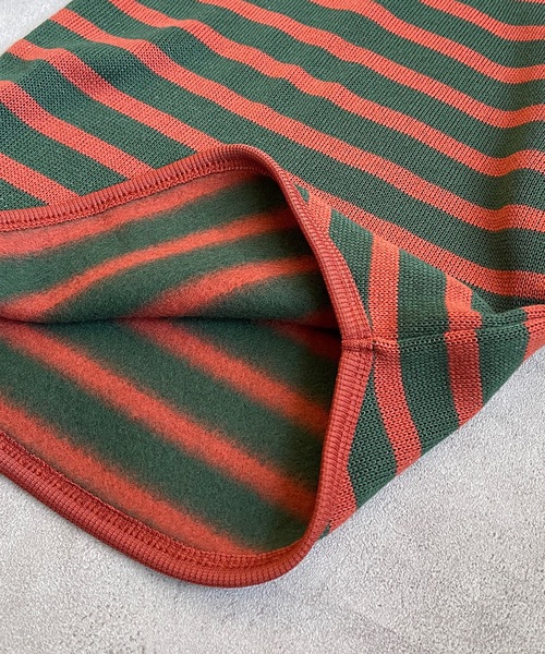 Life Support Products（ライフサポートプロダクツ）の「ウラキモウボーダーカットソー/裏起毛（80～150cm）（Tシャツ/カットソー・キッズ・カーキ/ベージュ/ネイビー・80/150/100/140/130/120/95/90/110）」の6枚目の写真