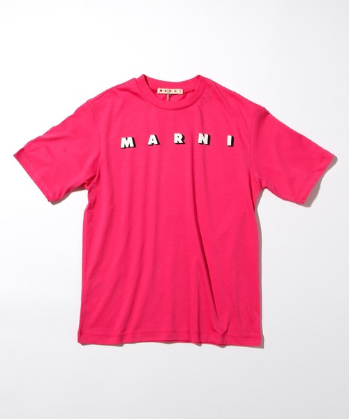 MARNI（マルニ）の「MARNI（マルニ）Kids & Junior ブランドロゴプリント半袖Tシャツカットソー（Tシャツ/カットソー・キッズ・ホワイト/オレンジ/チェリーピンク・8Y/10Y/14Y/12Y/6Y）」の3枚目の写真