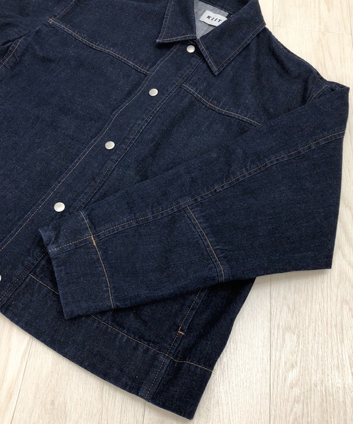 KIIT（キート）の「KIIT キート / 12oz ORGANIC COTTON DENIM WORK JKT 12オンス オーガニックコットン デニムワークジャケット / KIO-Y98B-011（デニムジャケット・メンズ・ワンウォッシュ・3/1/2）」の9枚目の写真