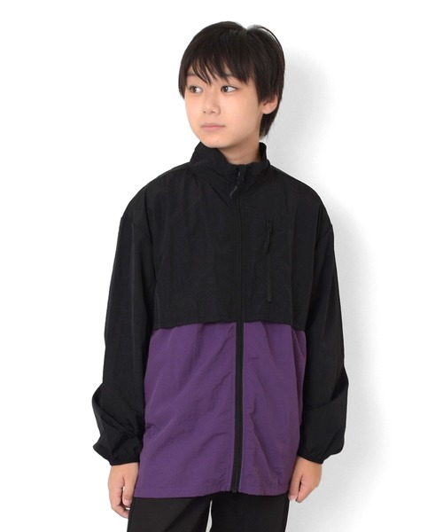 GLAZOS（グラソス）の「切替ベンチレーションジャケット（ナイロンジャケット・キッズ・グリーン/ブルー/ベージュ/グレー/パープル・170cm/160cm/150cm/140cm）」の13枚目の写真