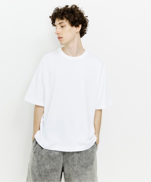 UNFIL（アンフィル）の「unfil アンフィル / organic cotton jersey relax fit Tee オーガニックコットンジャージー リラックスフィットTシャツ / WHSP-UU014（Tシャツ/カットソー・メンズ・ブラック/ホワイト/オフホワイト・1/3/4）」の2枚目の写真
