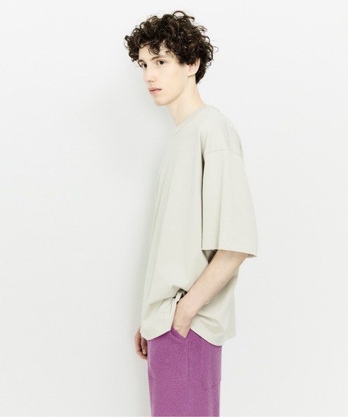 UNFIL（アンフィル）の「unfil アンフィル / organic cotton jersey relax fit Tee オーガニックコットンジャージー リラックスフィットTシャツ / WHSP-UU014（Tシャツ/カットソー・メンズ・ブラック/ホワイト/オフホワイト・1/3/4）」の11枚目の写真