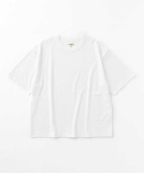 UNFIL（アンフィル）の「unfil アンフィル / organic cotton jersey relax fit Tee オーガニックコットンジャージー リラックスフィットTシャツ / WHSP-UU014（Tシャツ/カットソー・メンズ・ブラック/ホワイト/オフホワイト・1/3/4）」の13枚目の写真