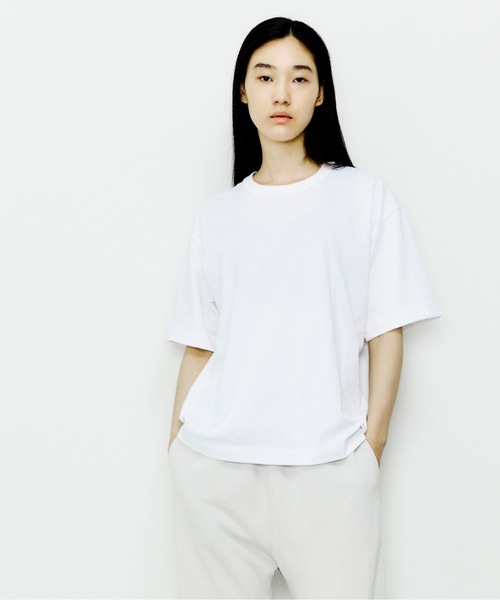 UNFIL（アンフィル）の「unfil アンフィル / organic cotton jersey relax fit Tee オーガニックコットンジャージー リラックスフィットTシャツ / WHSP-UU014（Tシャツ/カットソー・メンズ・ブラック/ホワイト/オフホワイト・1/3/4）」の8枚目の写真