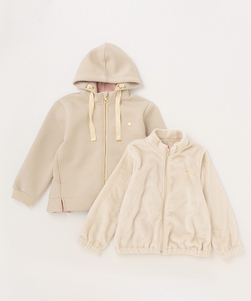 kate spade new york kids ボア3wayブルゾン セール】トドラー ラッフル3wayジャケット（ブルゾン）｜kate