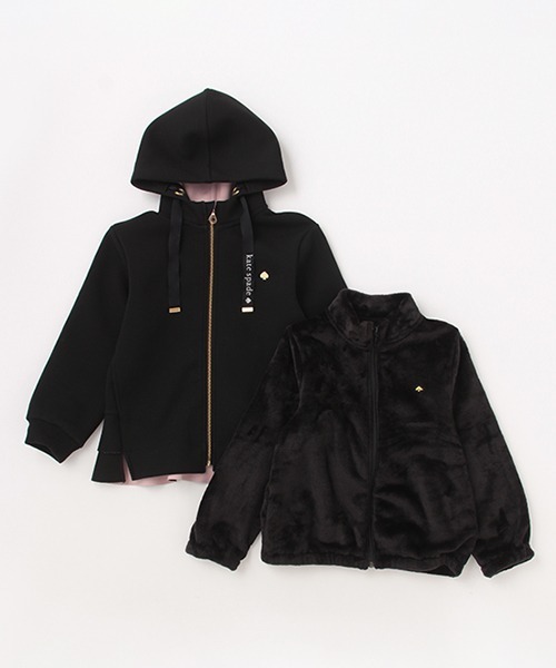 kate spade new york kids ボア3wayブルゾン セール】トドラー ラッフル3wayジャケット（ブルゾン）｜kate