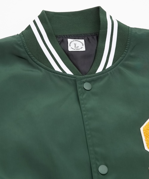 improves（インプローブス）の「ポリツイル サガラ ロゴ 刺繍 スタジアム ジャンパー（スタジャン・メンズ・ブラック/ネイビー/グリーン・MEDIUM/LARGE）」の18枚目の写真