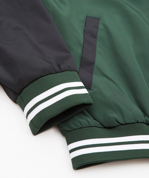 improves（インプローブス）の「ポリツイル サガラ ロゴ 刺繍 スタジアム ジャンパー（スタジャン・メンズ・ブラック/ネイビー/グリーン・MEDIUM/LARGE）」の19枚目の写真