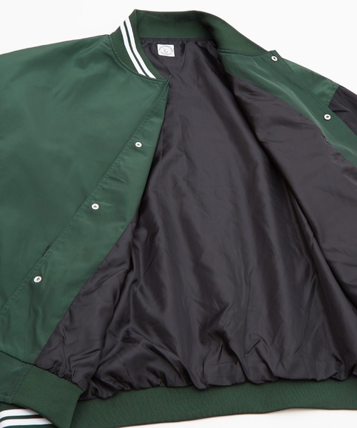 improves（インプローブス）の「ポリツイル サガラ ロゴ 刺繍 スタジアム ジャンパー（スタジャン・メンズ・ブラック/ネイビー/グリーン・MEDIUM/LARGE）」の21枚目の写真