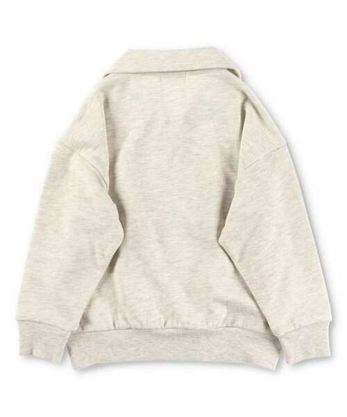 BRANSHES（ブランシェス）の「【ハーフジップアップ】トレーナー（スウェット・キッズ・アイボリー/ネイビー・100/130/90/110/120/160/140/150）」の8枚目の写真