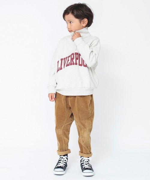 BRANSHES（ブランシェス）の「【ハーフジップアップ】トレーナー（スウェット・キッズ・アイボリー/ネイビー・100/130/90/110/120/160/140/150）」の3枚目の写真