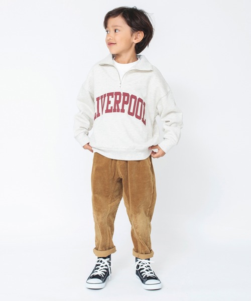 BRANSHES（ブランシェス）の「【ハーフジップアップ】トレーナー（スウェット・キッズ・アイボリー/ネイビー・100/130/90/110/120/160/140/150）」の6枚目の写真