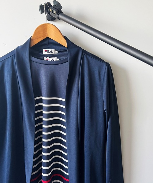 FILA(フィラ)の「セットアップカーディガン(アンサンブル・レディース・ブラック/ライム/ネイビー/ブルーグレー/ピンク・M/S/L/3L/LL)」の6枚目の写真