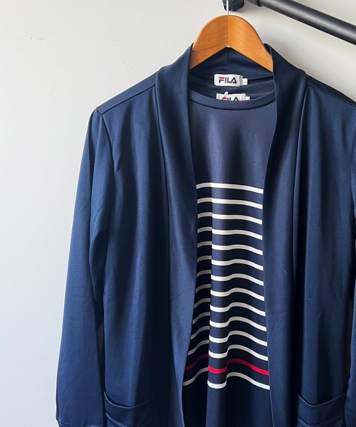 FILA(フィラ)の「セットアップカーディガン(アンサンブル・レディース・ブラック/ライム/ネイビー/ブルーグレー/ピンク・M/S/L/3L/LL)」の8枚目の写真