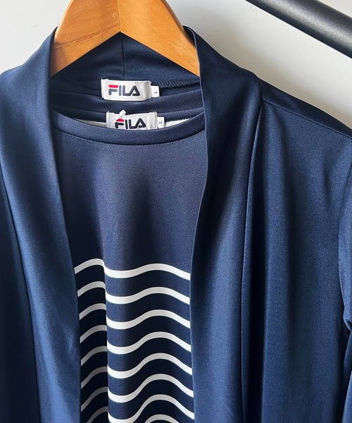 FILA(フィラ)の「セットアップカーディガン(アンサンブル・レディース・ブラック/ライム/ネイビー/ブルーグレー/ピンク・M/S/L/3L/LL)」の9枚目の写真