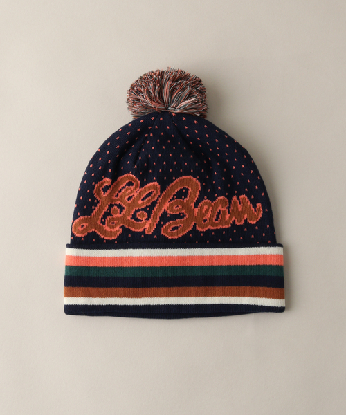 JOURNAL STANDARD relume（ジャーナルスタンダード　レリューム）の「【L.L.BEAN/エルエルビーン】カタディン ポム グラフィック ハット（ニットキャップ/ビーニー・メンズ・チャコールグレー/ブラック/ネイビー/オレンジ・FREE）」の4枚目の写真