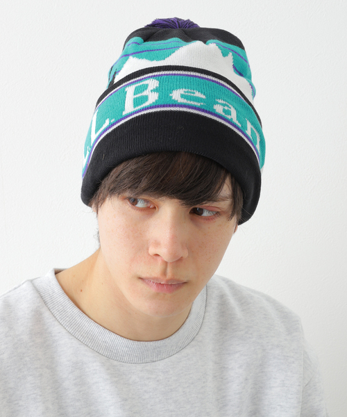 JOURNAL STANDARD relume（ジャーナルスタンダード　レリューム）の「【L.L.BEAN/エルエルビーン】カタディン ポム グラフィック ハット（ニットキャップ/ビーニー・メンズ・チャコールグレー/ブラック/ネイビー/オレンジ・FREE）」の6枚目の写真