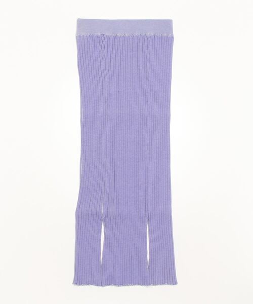 HCAE(エイチシーエーイー)の「HCAE(エイチシーエーイー) PLEATED RIB KNIT SKIRT/プリーツリブニットスカート(スカート・レディース・ブルー/パープル・F)」の3枚目の写真