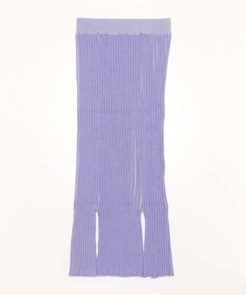 HCAE(エイチシーエーイー)の「HCAE(エイチシーエーイー) PLEATED RIB KNIT SKIRT/プリーツリブニットスカート(スカート・レディース・ブルー/パープル・F)」の12枚目の写真