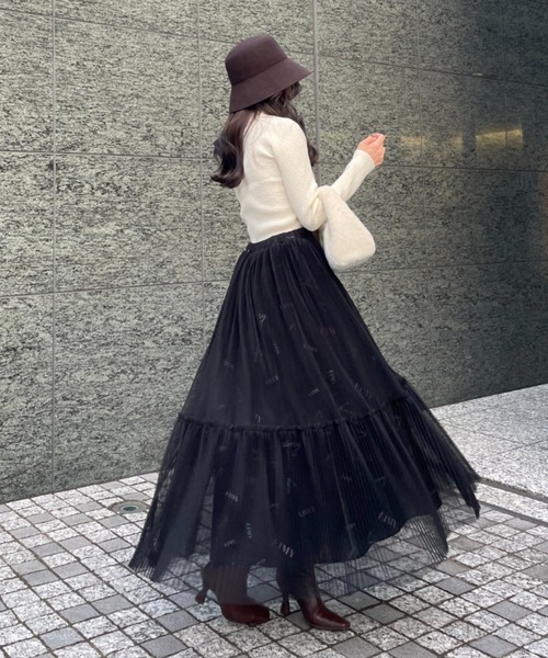 EIMY ISTOIRE（エイミーイストワール）の「randomly eimy プリーツチュールスカート（スカート・レディース・イエロー/ブラウン/アイボリー/ブラック・FREE）」の14枚目の写真
