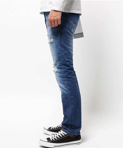 VENCEEXCHANGE(ヴァンスエクスチェンジ)の「ハイブリーチデニムパンツ(デニムパンツ・メンズ・ライトブルー/ブルー・MEDIUM/SMALL/LARGE)」の3枚目の写真