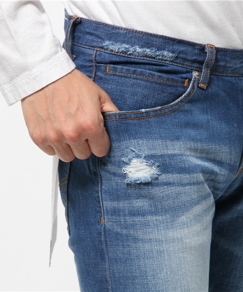 VENCEEXCHANGE(ヴァンスエクスチェンジ)の「ハイブリーチデニムパンツ(デニムパンツ・メンズ・ライトブルー/ブルー・MEDIUM/SMALL/LARGE)」の8枚目の写真
