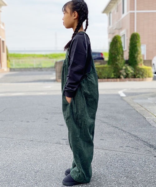 F.O.KIDS(エフオーキッズ)の「F.O.KIDS/エフオーキッズ PRオーバーオール(サロペット/オーバーオール・キッズ・ベージュ/ダークグリーン・130/140)」の12枚目の写真