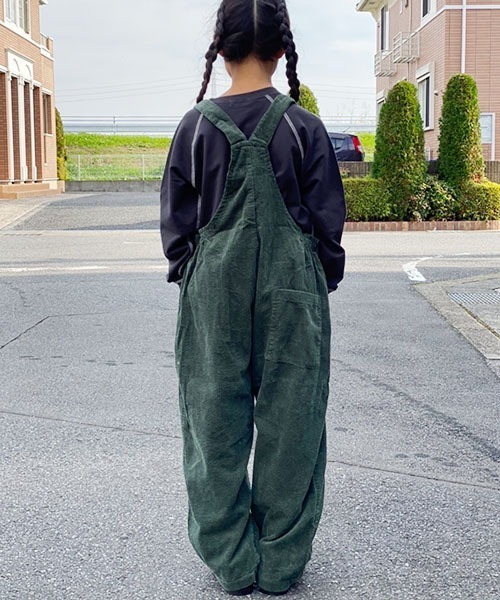 F.O.KIDS(エフオーキッズ)の「F.O.KIDS/エフオーキッズ PRオーバーオール(サロペット/オーバーオール・キッズ・ベージュ/ダークグリーン・130/140)」の13枚目の写真