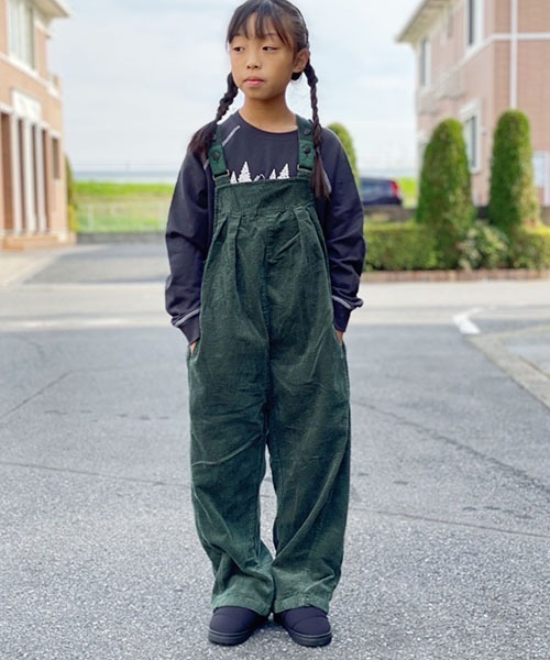 F.O.KIDS(エフオーキッズ)の「F.O.KIDS/エフオーキッズ PRオーバーオール(サロペット/オーバーオール・キッズ・ベージュ/ダークグリーン・130/140)」の14枚目の写真