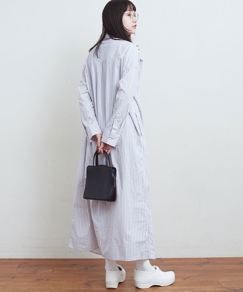 fig Ｌondon（フィグロンドン）の「●KIKI OP（シャツワンピース・レディース・ネイビー/パープル/ピンク・FREE）」の9枚目の写真