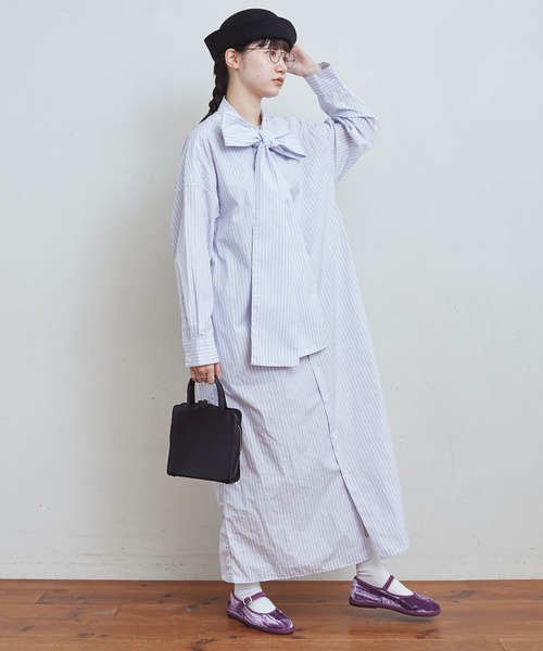 fig Ｌondon（フィグロンドン）の「●KIKI OP（シャツワンピース・レディース・ネイビー/パープル/ピンク・FREE）」の21枚目の写真