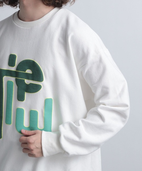 HAREメンズスウェット 長袖 デザインライン HARE（ハレ）の「POPロゴモチーフスウェット(HARE)（スウェット）」 - WEAR