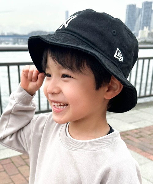 NEW ERA（ニューエラ）の「ニューエラキッズ バケット NYLA MLB（ハット・キッズ・ブラック/ベージュ・S/M/M/L/L/XL）」の17枚目の写真