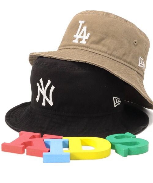 NEW ERA（ニューエラ）の「ニューエラキッズ バケット NYLA MLB（ハット・キッズ・ブラック/ベージュ・S/M/M/L/L/XL）」の14枚目の写真