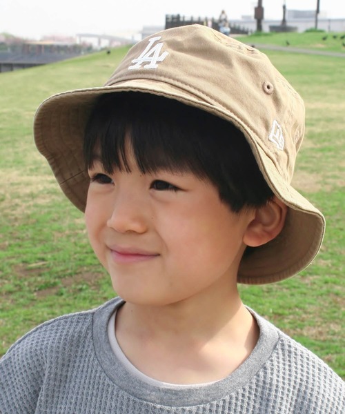 NEW ERA（ニューエラ）の「ニューエラキッズ バケット NYLA MLB（ハット・キッズ・ブラック/ベージュ・S/M/M/L/L/XL）」の19枚目の写真