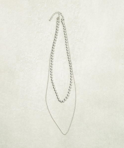 SETUP7（セットアップセブン）の「【SETUP7】（追加）ボールチェーン2連ネックレス TTS3020 INF（ネックレス・レディース・ゴールド/シルバー・FREE）」の7枚目の写真