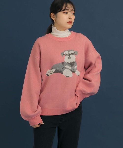 HEYUMM（ヘユム）の「アニマルシュナウザーニットトップ（ニット